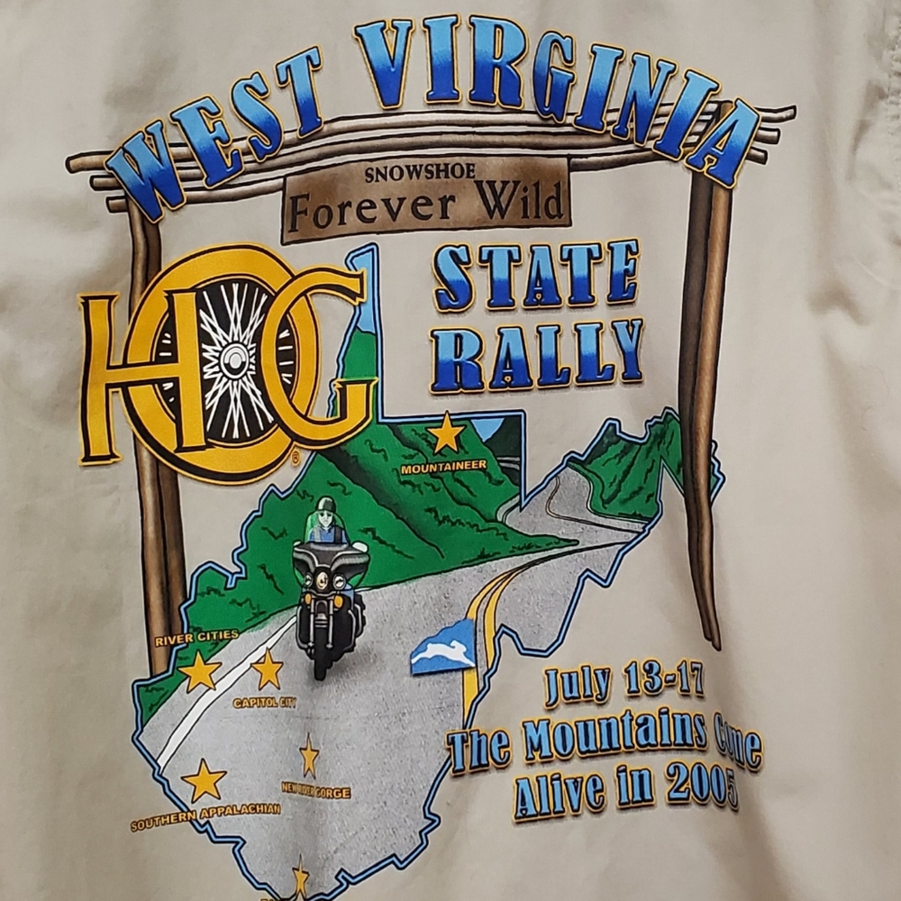 EUC Vintage Collector 2005 WV HOG Rally Staff Shirt.